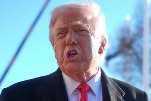 　トランプ米大統領＝１３日、ワシントン（ＡＰ＝共同）