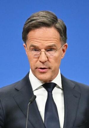 NATOのルッテ事務総長(ゲッティ=共同)