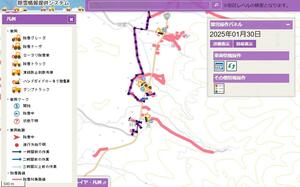 阿賀野市の除雪情報提供システムの画面