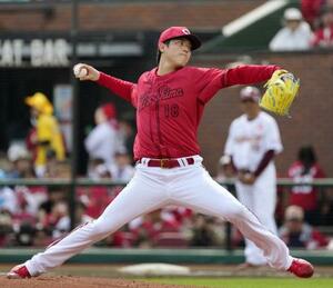 楽天戦に先発し、完封で5勝目を挙げた広島・森下=楽天モバイルパーク