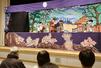 佐渡の人形芝居を伝承する団体や児童生徒が熱演を披露した定期公演=佐渡市中原