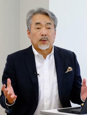 記者会見するオンコリスバイオファーマの浦田泰生社長=8日午後、東京都港区