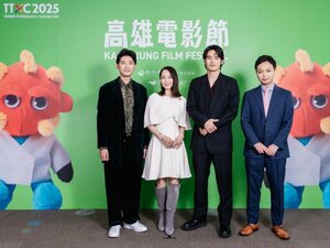 「高雄映画祭」に参加した『九龍ジェネリックロマンス』(左から)フィガロ・ツェン、吉岡里帆、水上恒司、有澤亮哉プロデューサー
