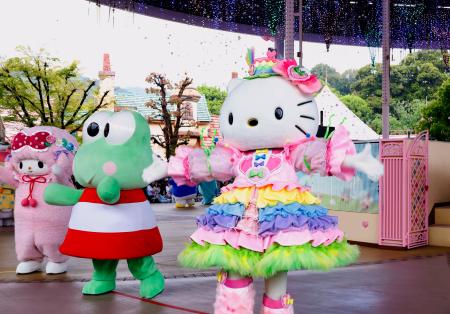キティがダンスで35年祝う 大分のハーモニーランド | 新潟日報