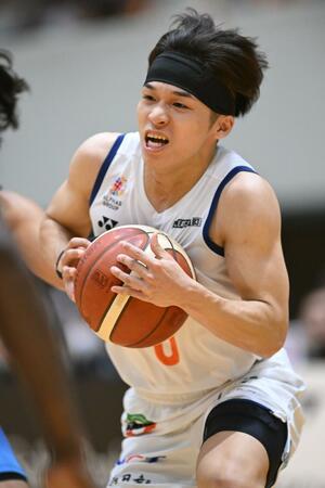 東京Z-新潟 チーム最多の19得点を挙げた新潟アルビレックスBBの樋口蒼生=江戸川区スポーツセンター(新潟アルビレックスBB提供)