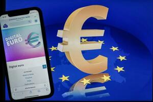 欧州中央銀行(ECB)のデジタルユーロに関するウェブサイト=2月(ゲッティ=共同)