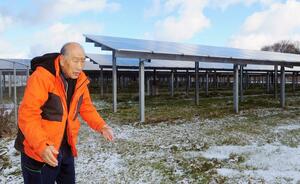 農業生産と発電を同時に行うソーラーシェアリング＝新潟市西蒲区越前浜