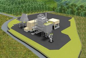中部電力などが静岡県裾野市で建設するバイオマス発電所の完成イメージ