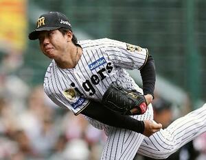 　３回無失点と好投した阪神・村上＝甲子園