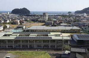 南海トラフ巨大地震の被害想定で、国内で最も高い津波が到達するとされている高知県黒潮町=2024年10月