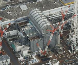 東京電力福島第1原発3号機=2018年2月
