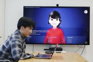 英会話AIと対話する大学受験生