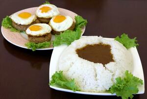 ぶらんカフェの「肉厚ハンバーグ ダムカレー」