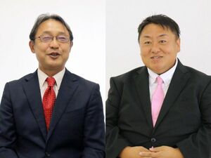(左から届け出順に)佐々木剛さんと佐野大輔さん